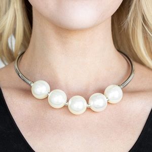 Welcome to Wall Street - Paparazzi Choker Beaded Necklace & Dangle Earrings Set